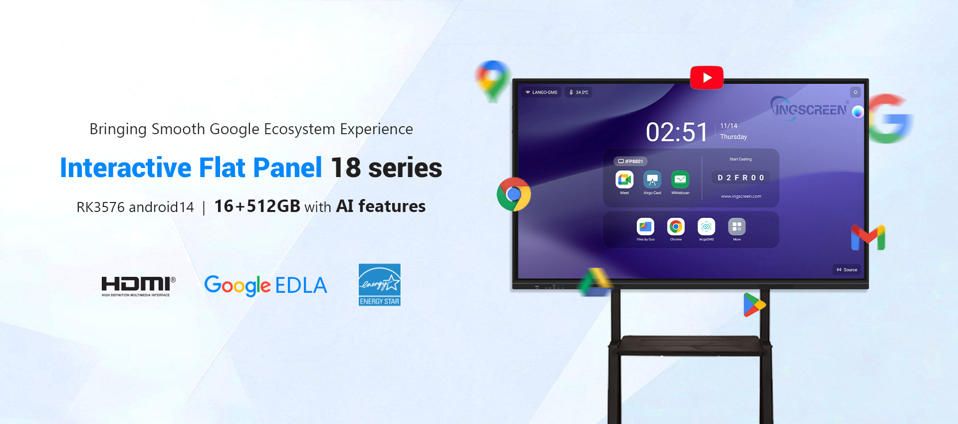 Monitores profesionales en sala de juntas